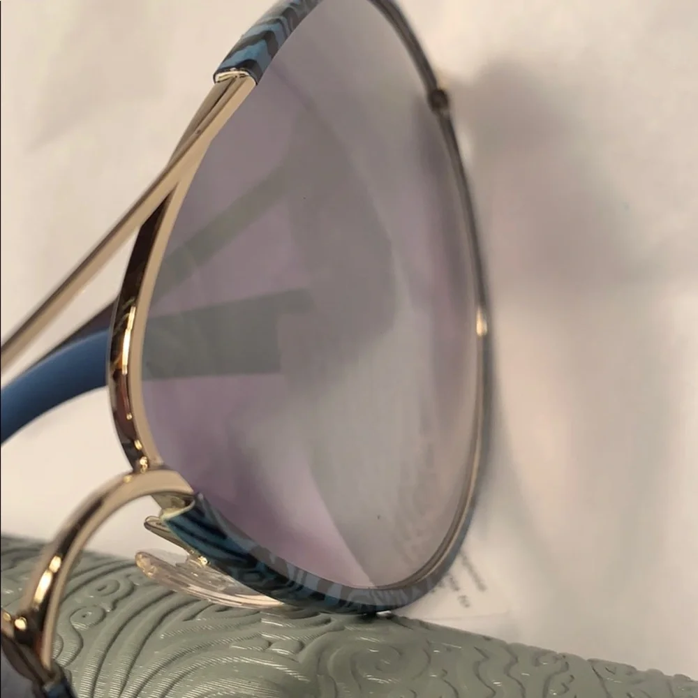NWT ETRO wire aviator sunglasses w/lace design
